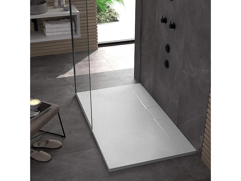 Receveur De Douche Rea Bazalt Long 80X100 White