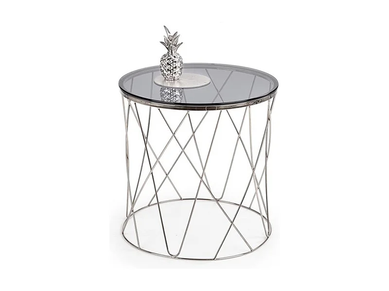 Tavolino Selena/Glas/Edelmetall/grigio