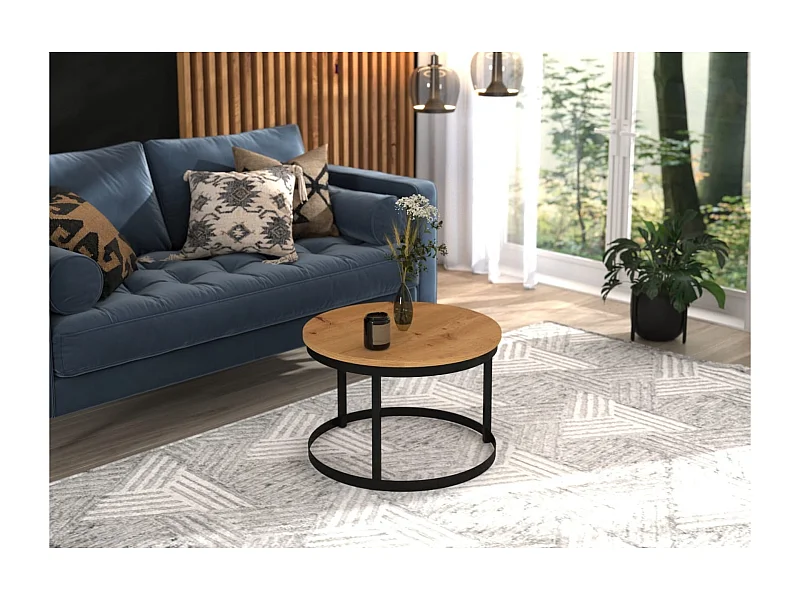 Couchtisch Rini/Metall/Sperrholz/Braun