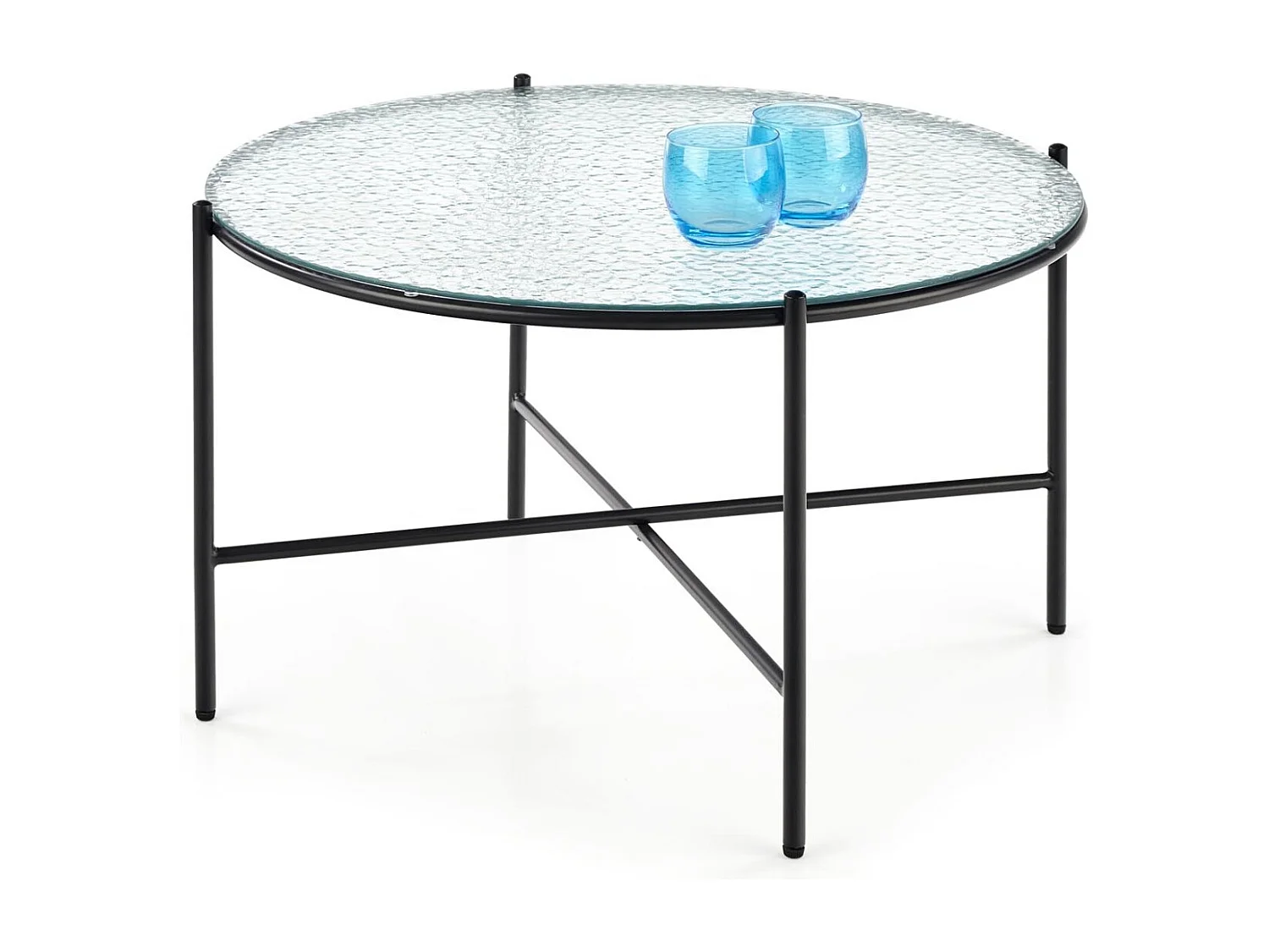 Couchtisch Rosalia/Metall&Glas/Schwarz
