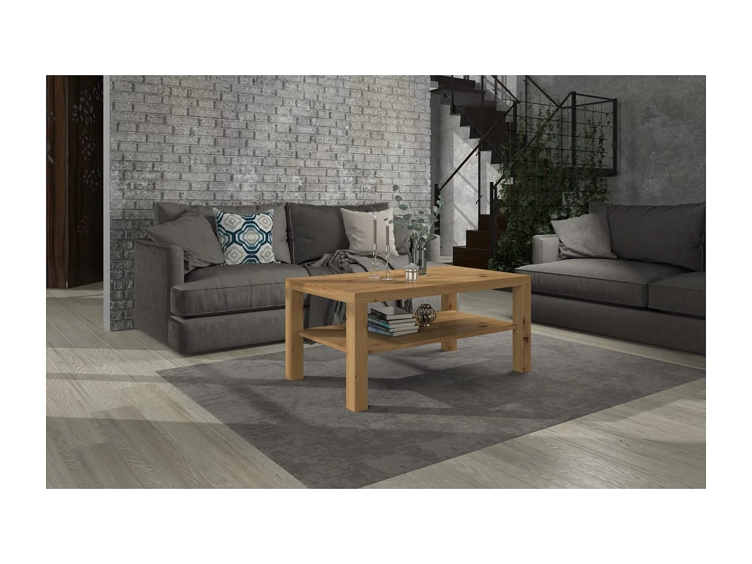 Table basse Sten/Contreplaqué/brun