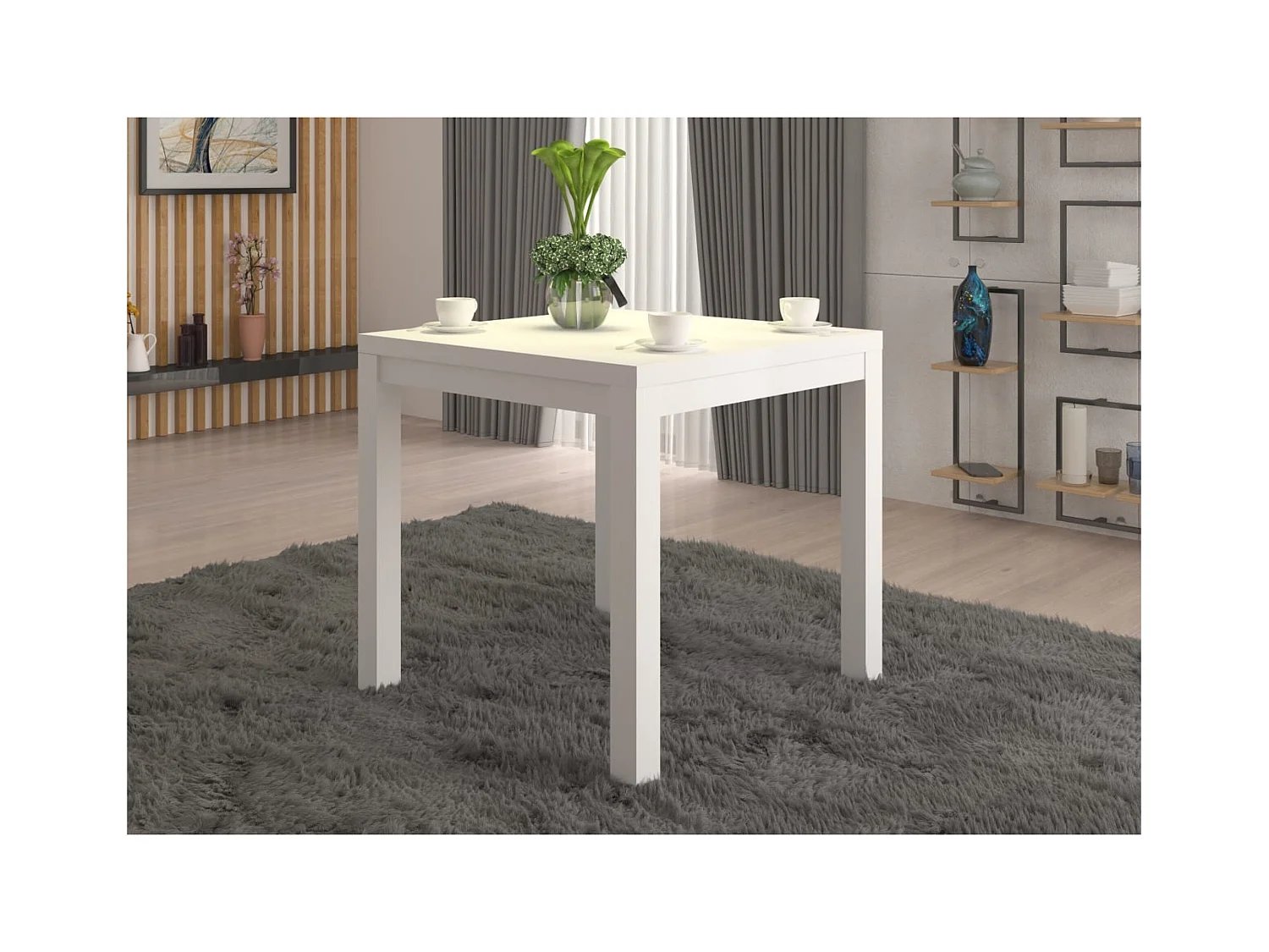 Table basse Rolf/Contreplaqué/blanc