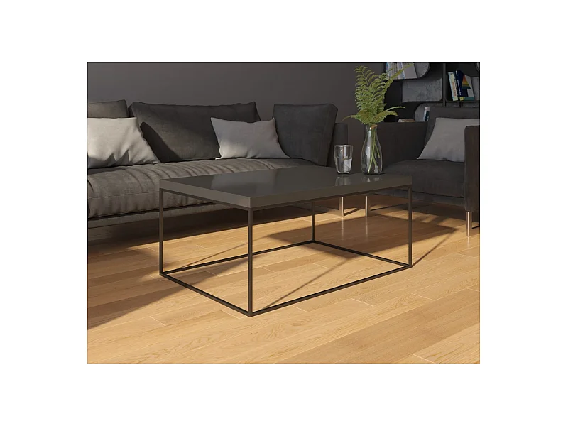 Couchtisch Zentiko/Compensato/Metallo/Schwarz