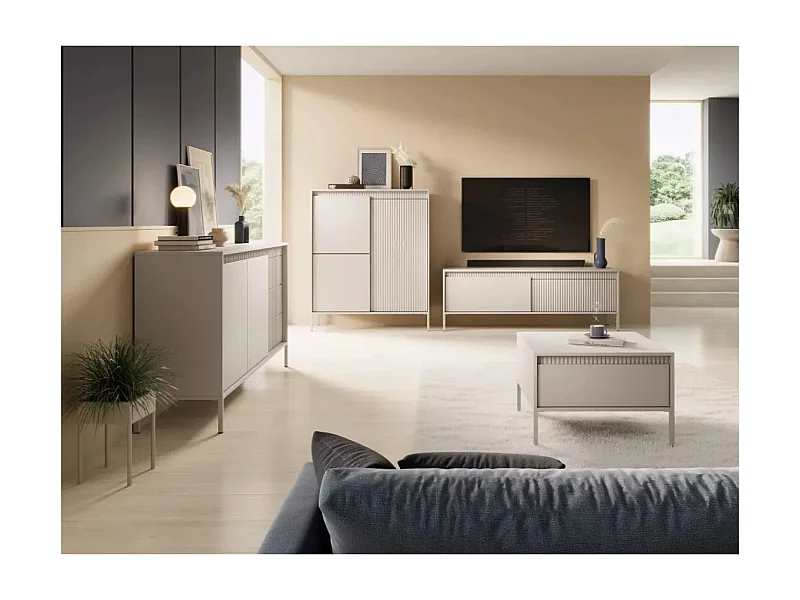 Tavolino da caffè Senso/MDF/Metallo/beige