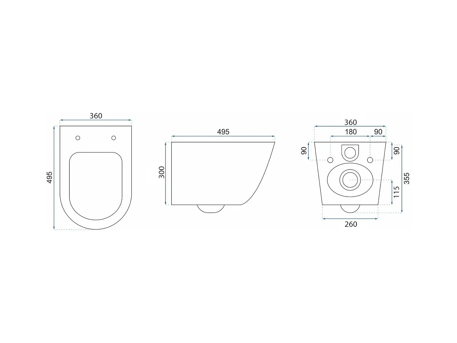 Vaso Sanitário Suspenso Rea Tito Tornado Nfq