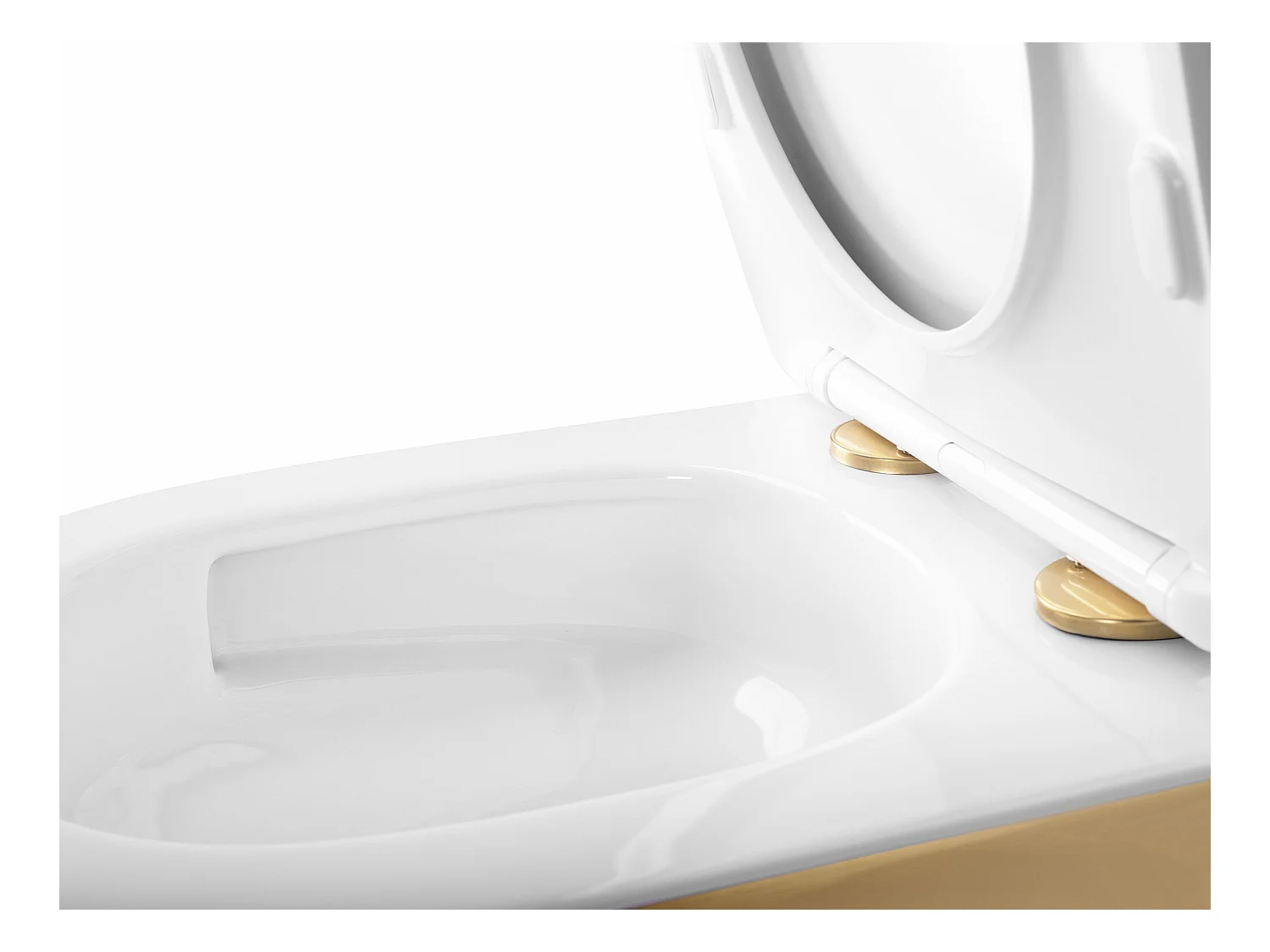 Cuvette Wc Suspendue Rea Carlo Mini Tornado Nfq White Gold