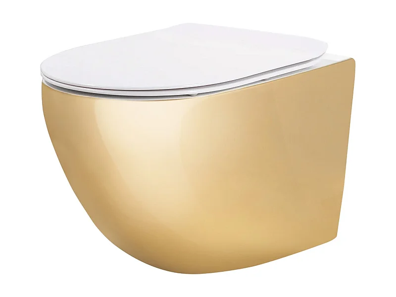 Cuvette Wc Suspendue Rea Carlo Mini Tornado Nfq White Gold