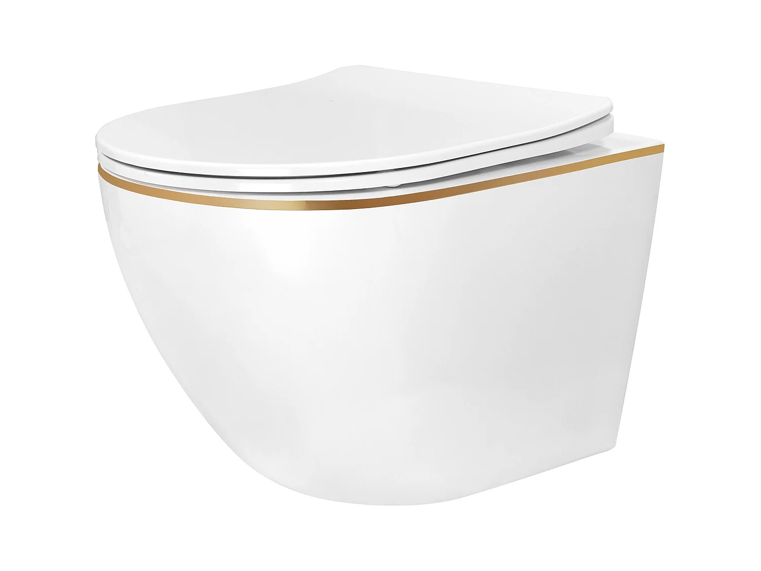 Hangende Toilet Rea Carlo Mini Tornado Nfq Gold Edge
