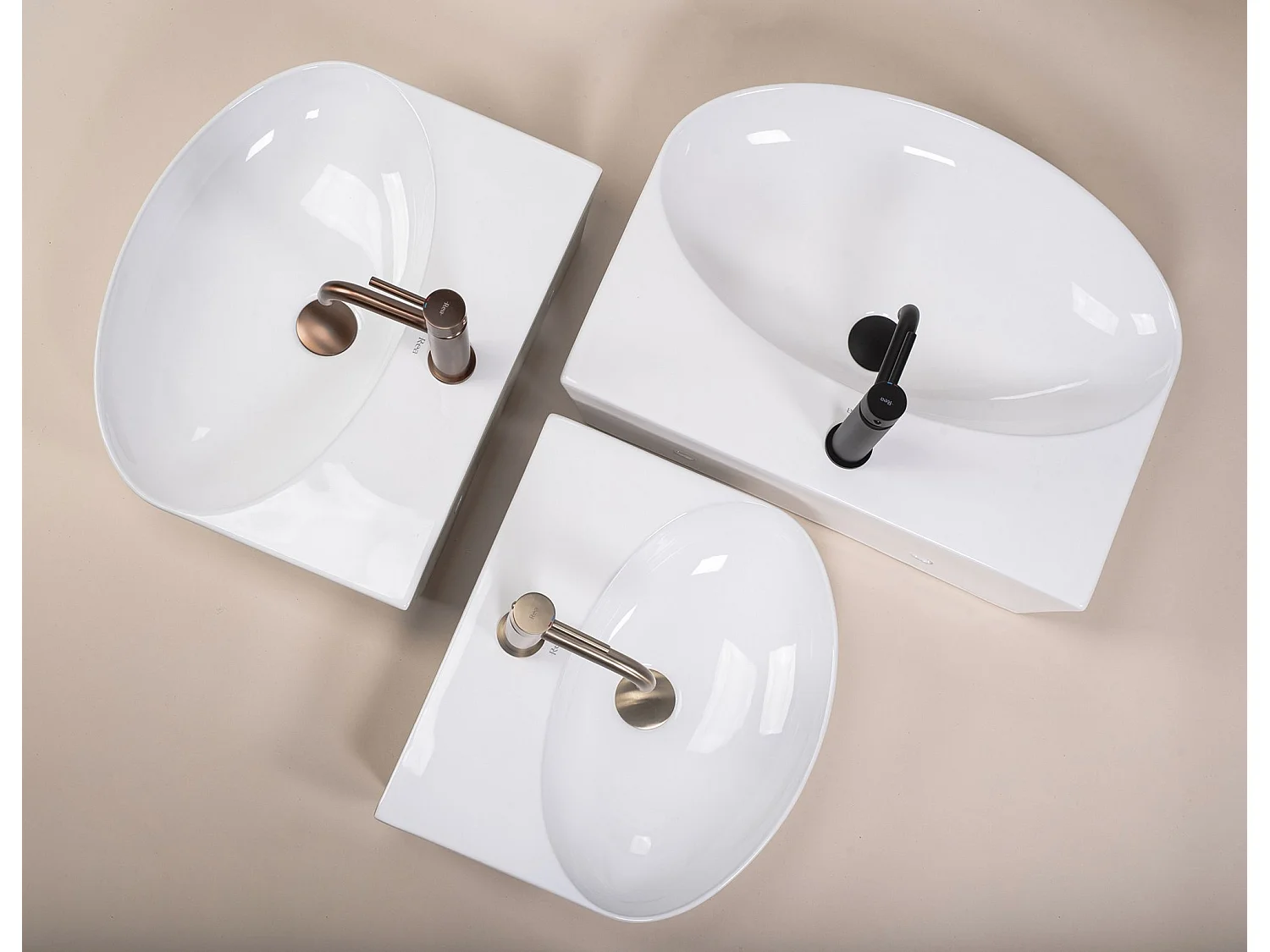 Vasque À Poser Rea Kim 46 White Ovale