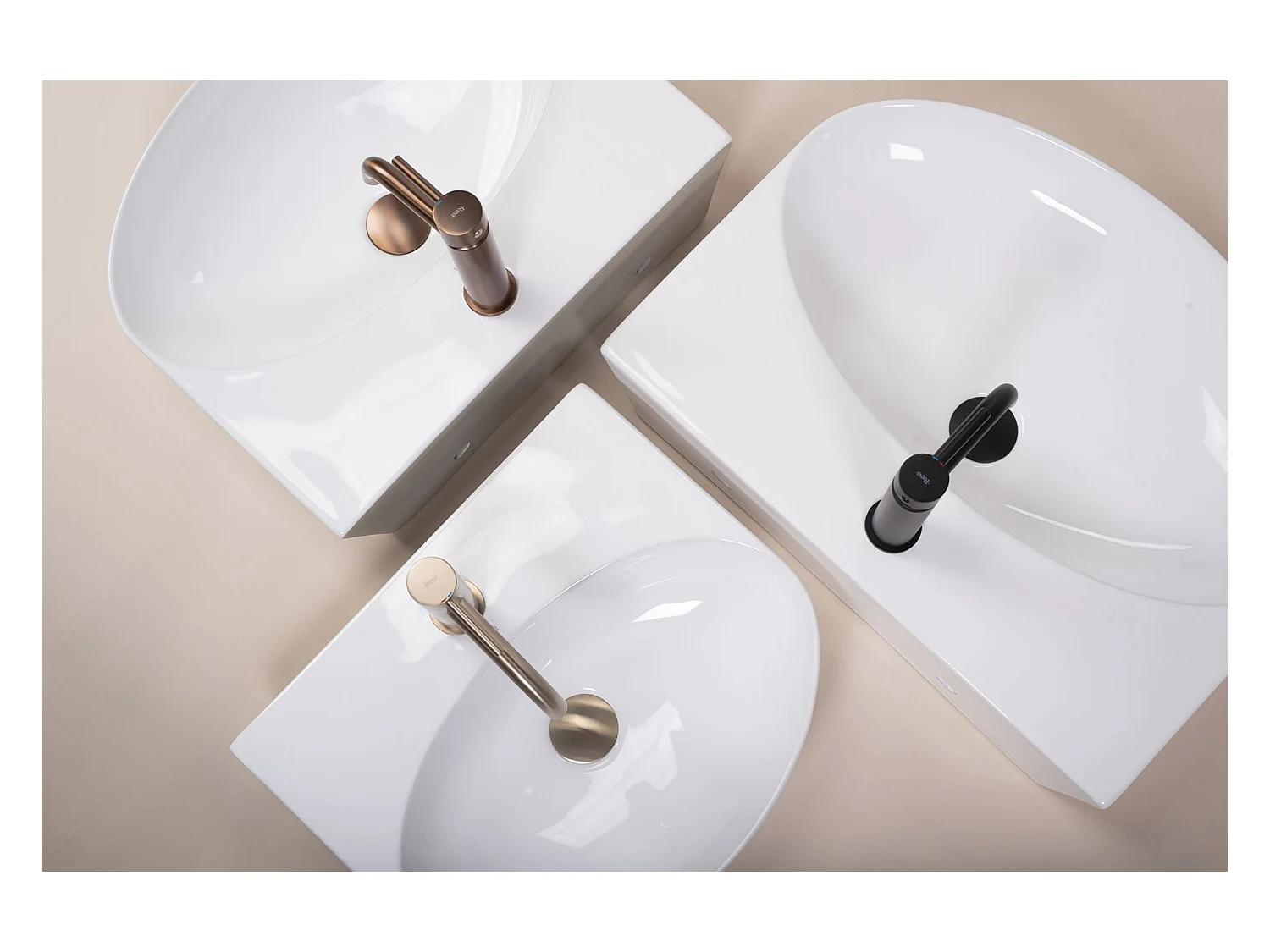 Opzetwastafel Rea Kim 60 White Ovale