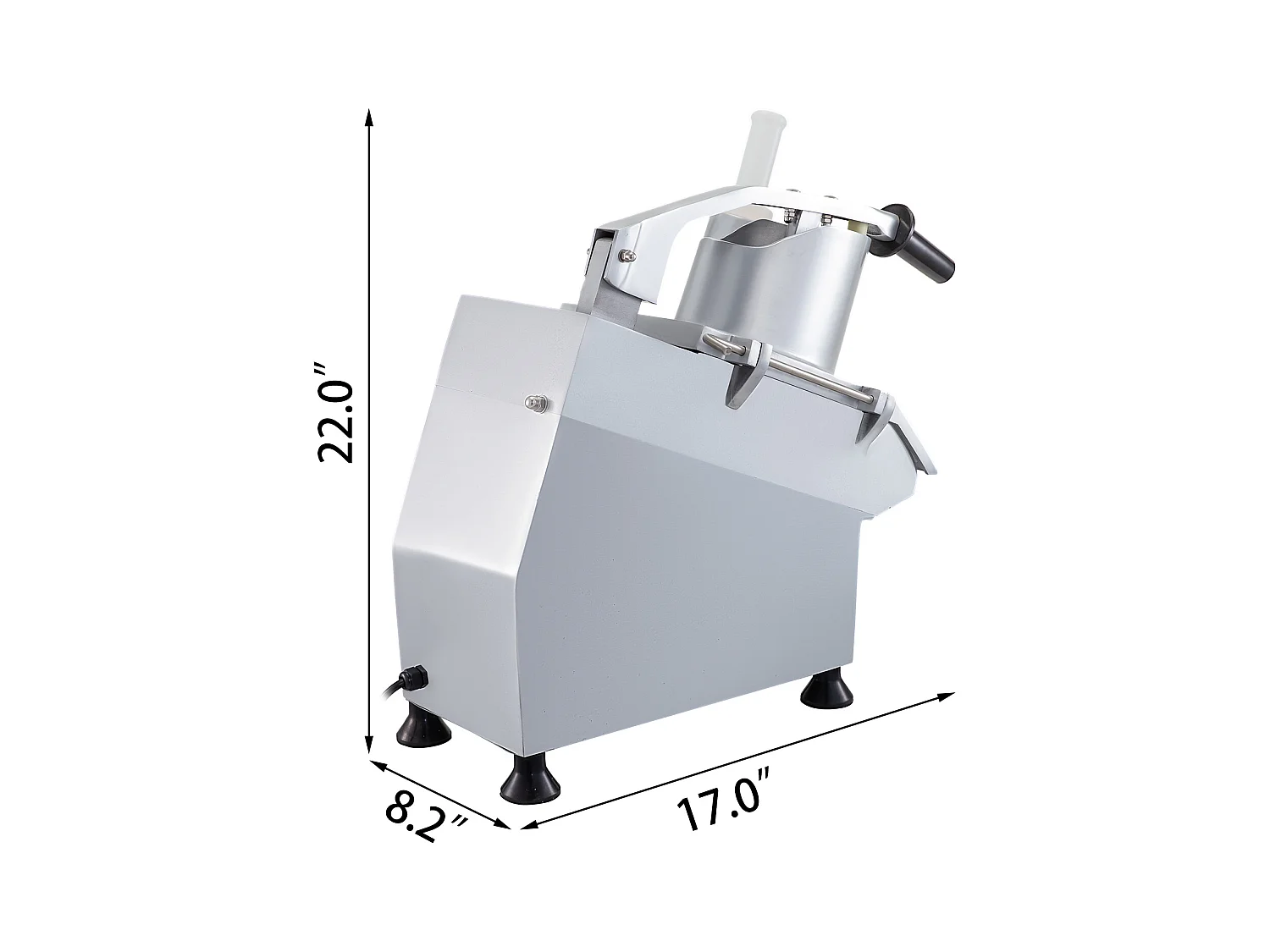 Coupe-Légumes Commercial SucceBuy, Robot Culinaire 550 W avec 6 Disques de Coupe, Acier Inoxydable et Alliage d'Aluminium Moulé