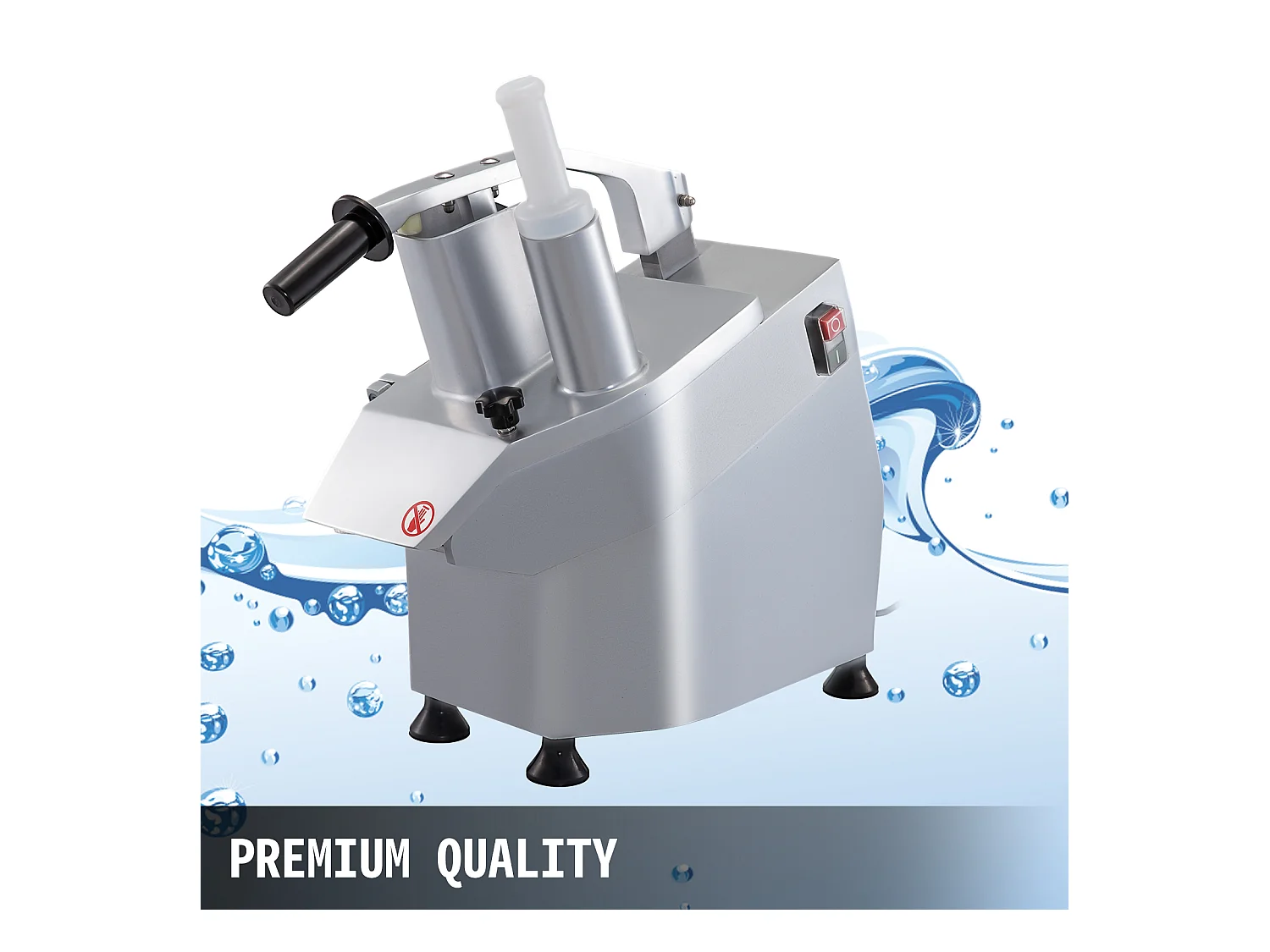 Coupe-Légumes Commercial SucceBuy, Robot Culinaire 550 W avec 6 Disques de Coupe, Acier Inoxydable et Alliage d'Aluminium Moulé