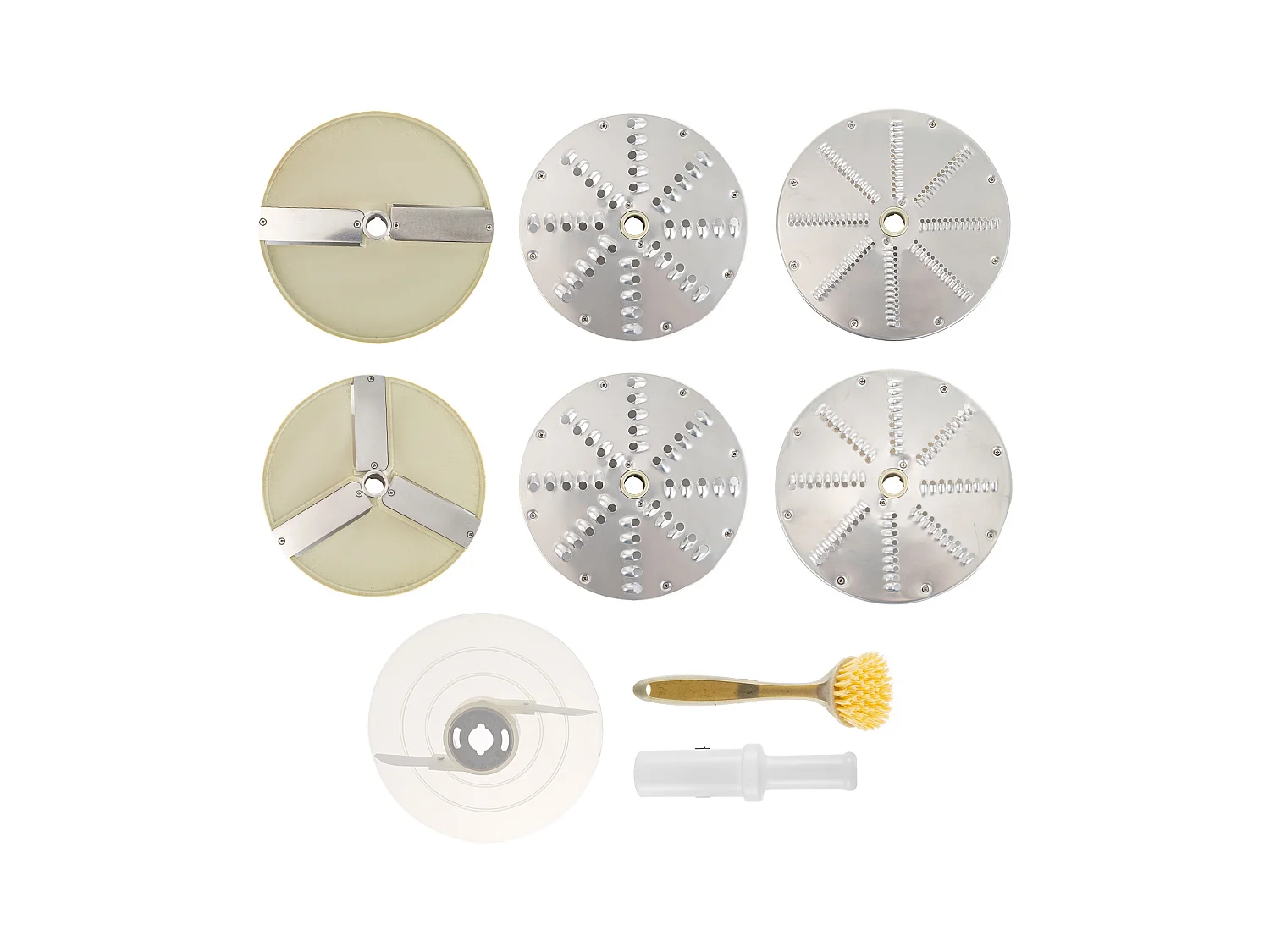 Coupe-Légumes Commercial SucceBuy, Robot Culinaire 550 W avec 6 Disques de Coupe, Acier Inoxydable et Alliage d'Aluminium Moulé