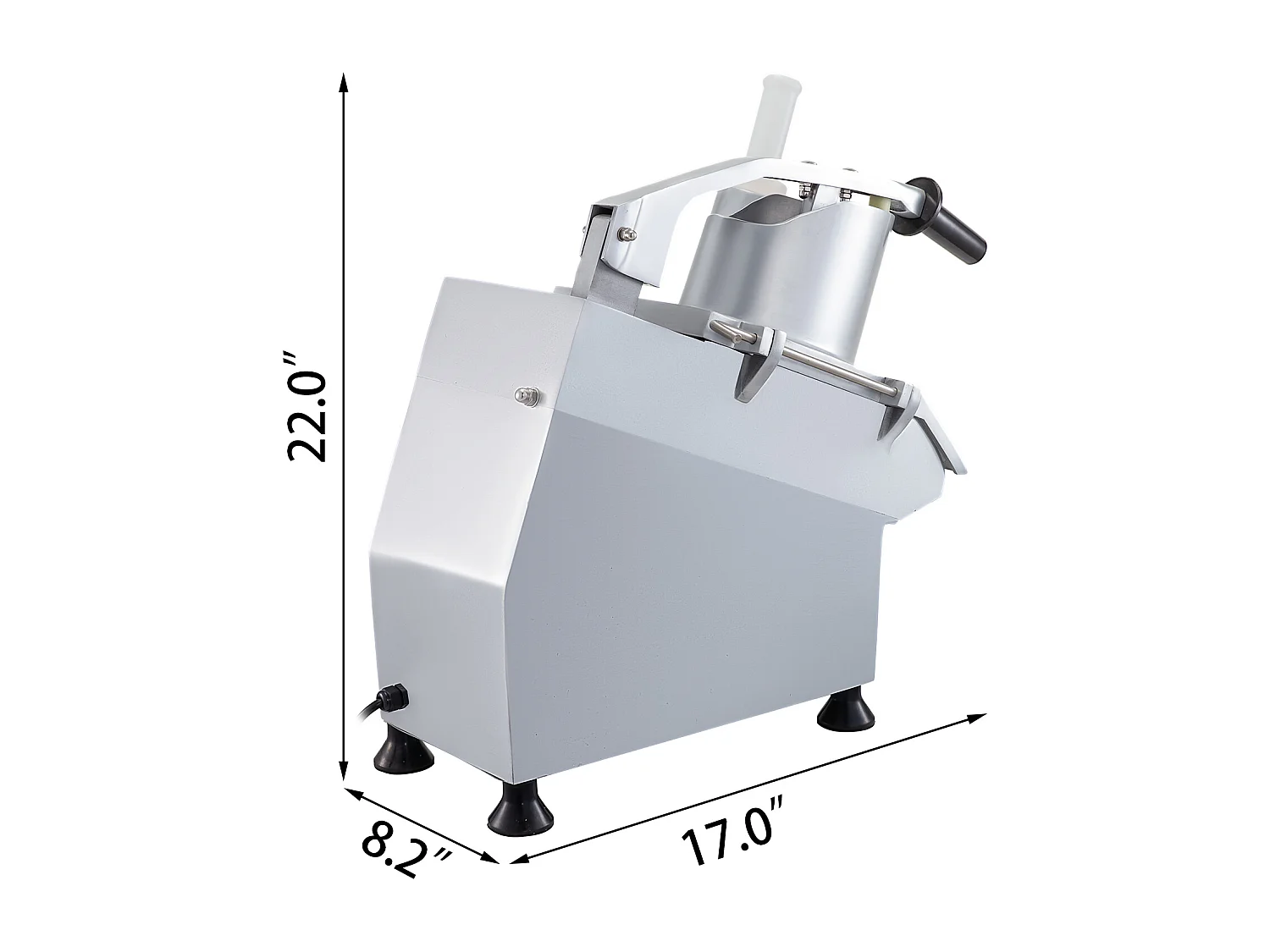 Coupe-Légumes Commercial SucceBuy, Robot Culinaire 550 W avec 6 Disques de Coupe, Acier Inoxydable et Alliage d'Aluminium Moulé