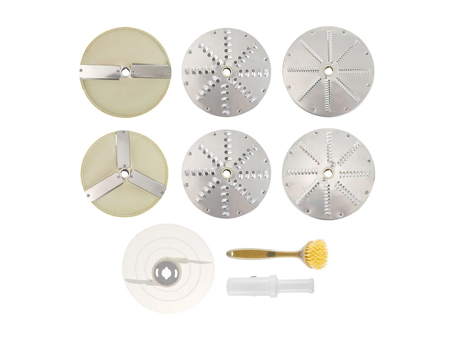 Coupe-Légumes Commercial SucceBuy, Robot Culinaire 550 W avec 6 Disques de Coupe, Acier Inoxydable et Alliage d'Aluminium Moulé