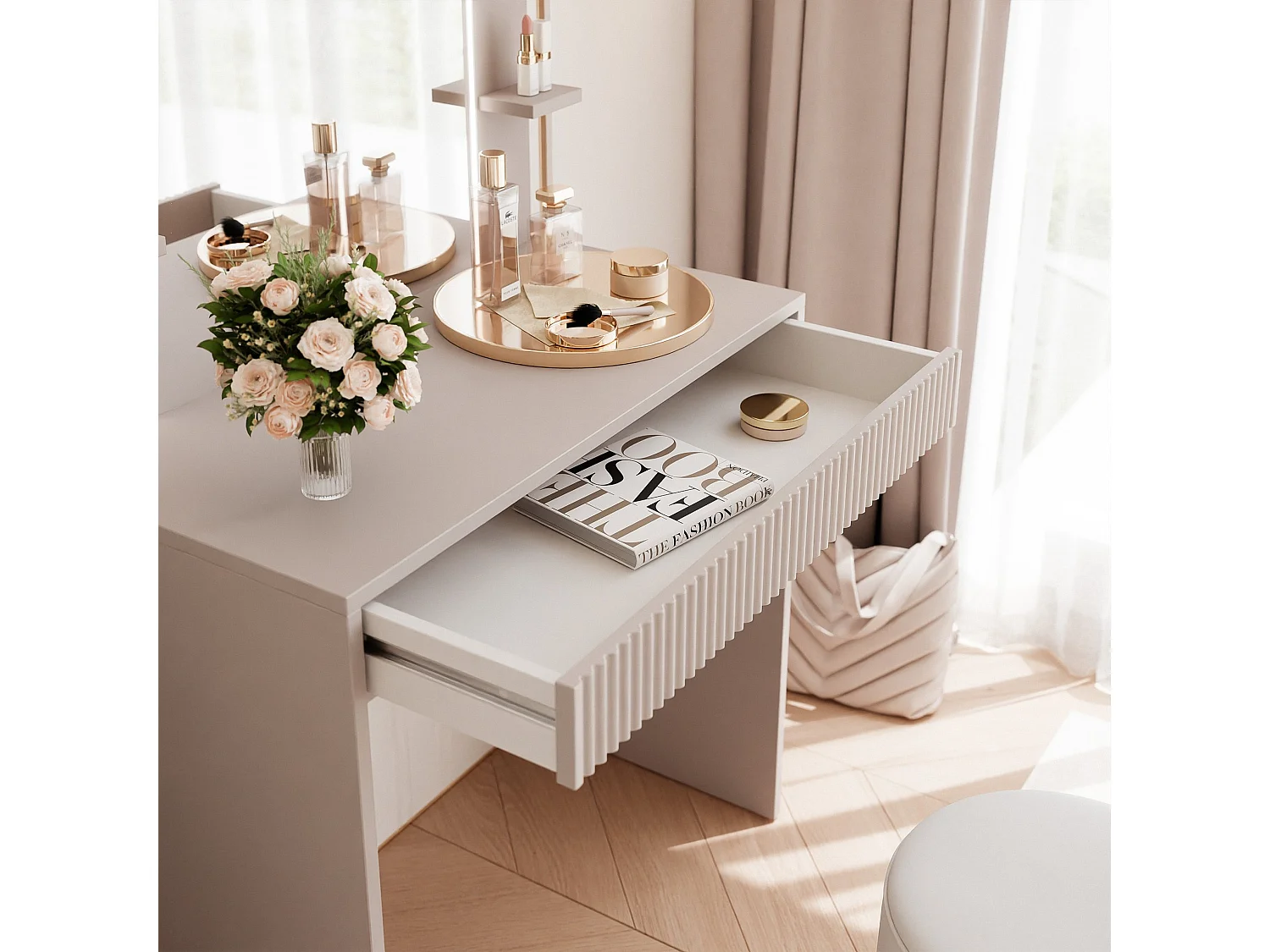 Coiffeuse ELENA Table De Maquillage Moderne Cachemire