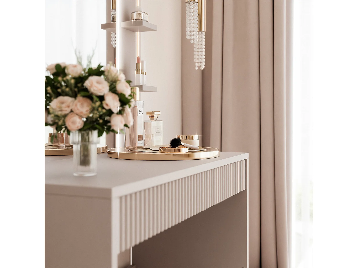 Coiffeuse ELENA Table De Maquillage Moderne Cachemire