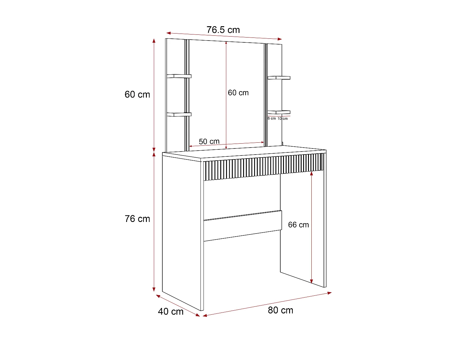 Coiffeuse ELENA Table De Maquillage Moderne Cachemire