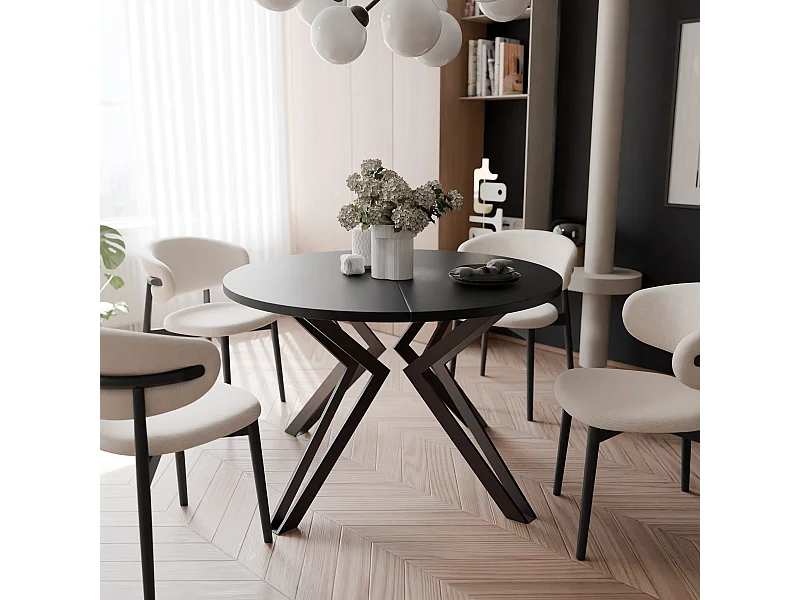 Table extensible molet noir