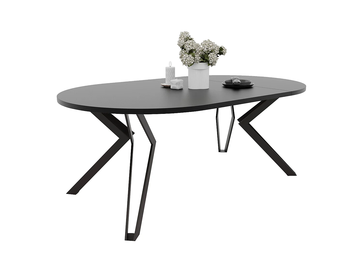 Table extensible molet noir