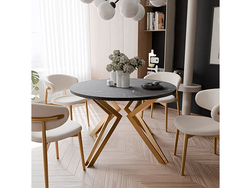 Table extensible grigia pietra