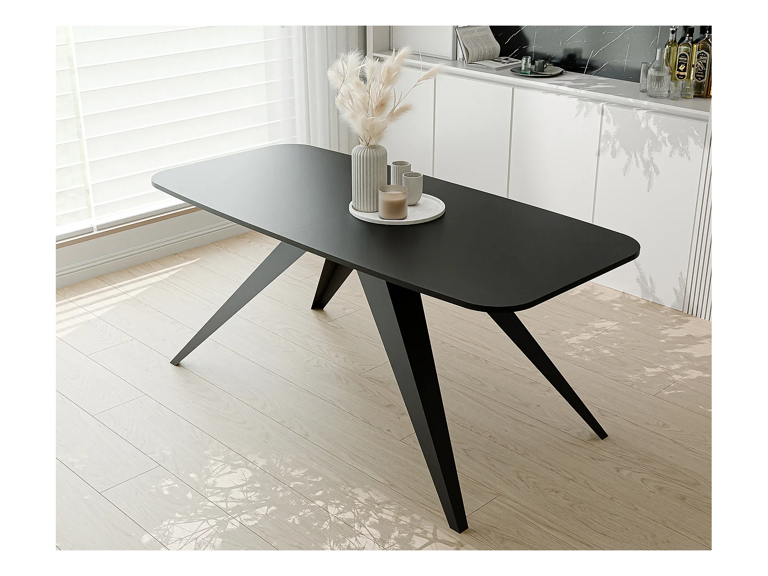 Table extensible noir, 180