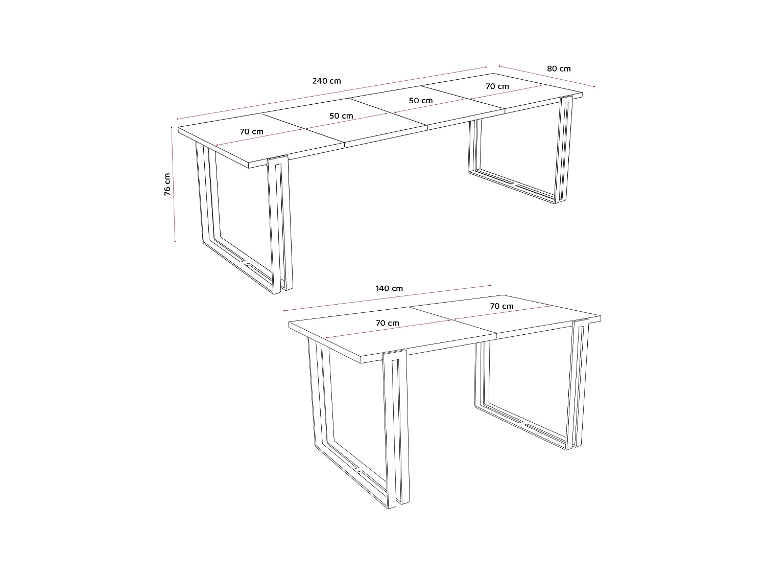 Table extensible marbre bianco, 140x220