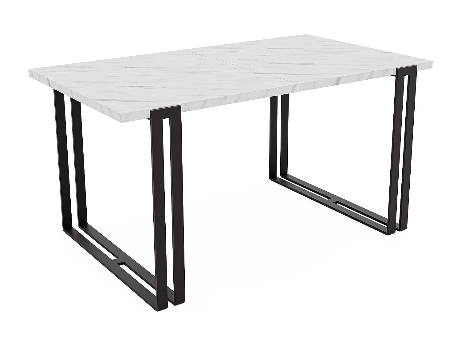 Table extensible marbre bianco, 140x220