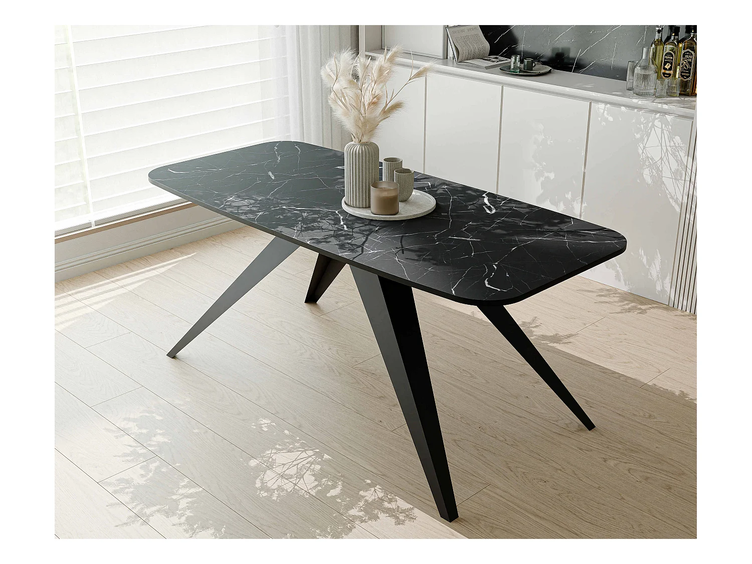 Table extensible noir, 180