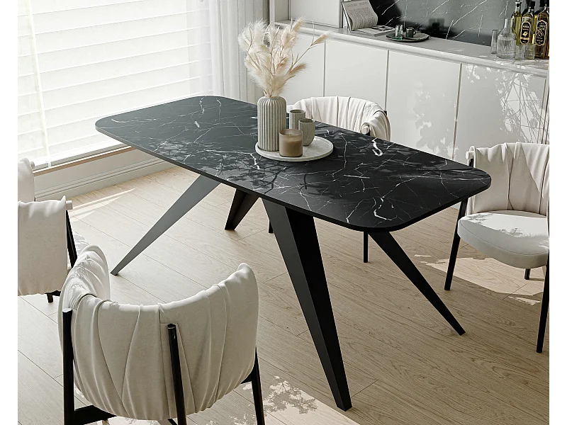Table extensible noir, 180
