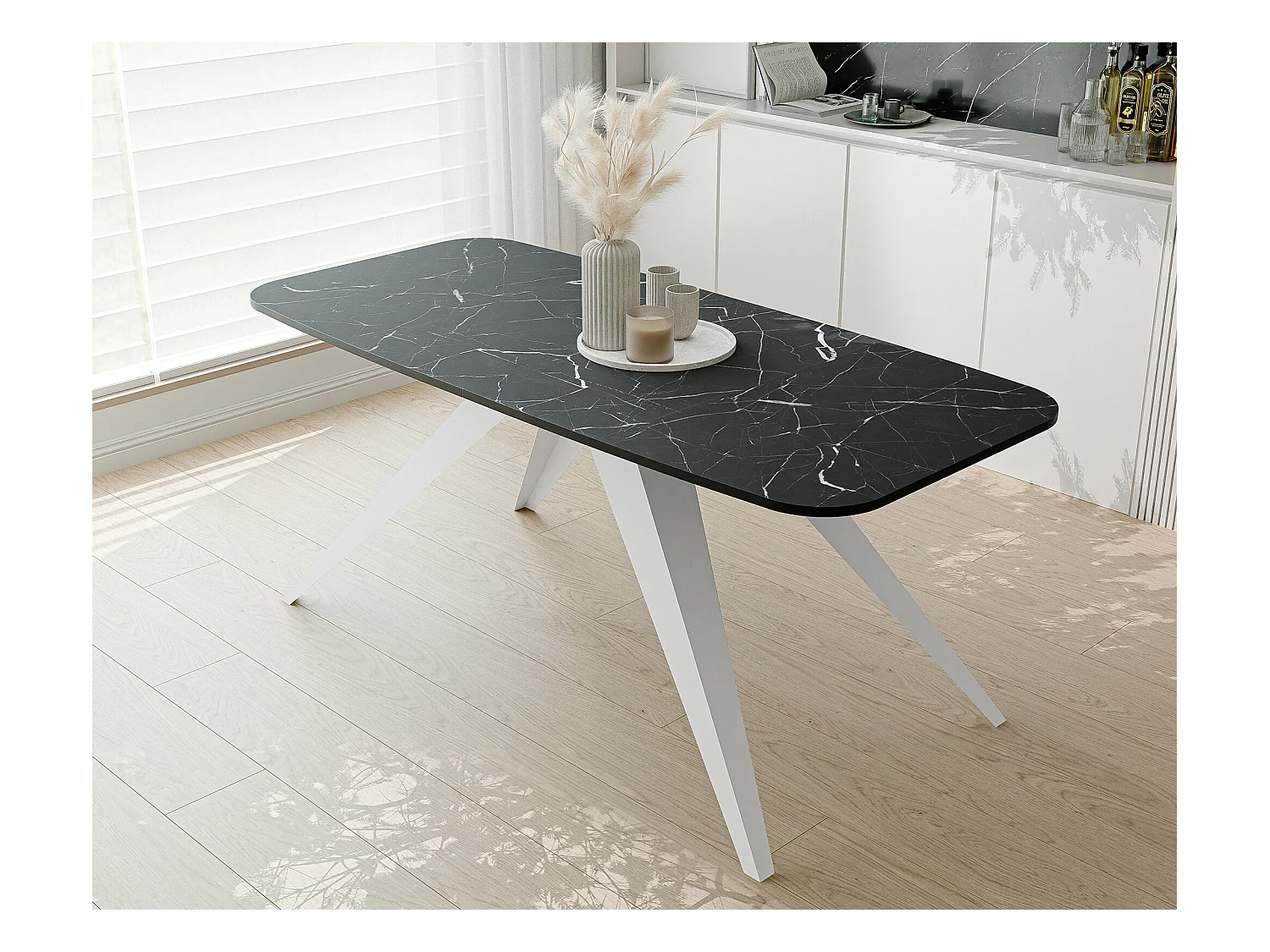 Table extensible noir, 180