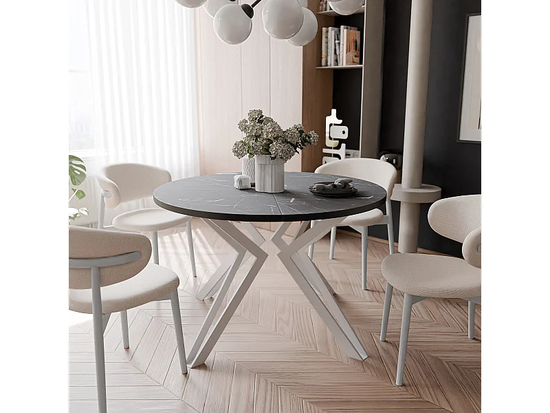 Table extensible grigia pietra