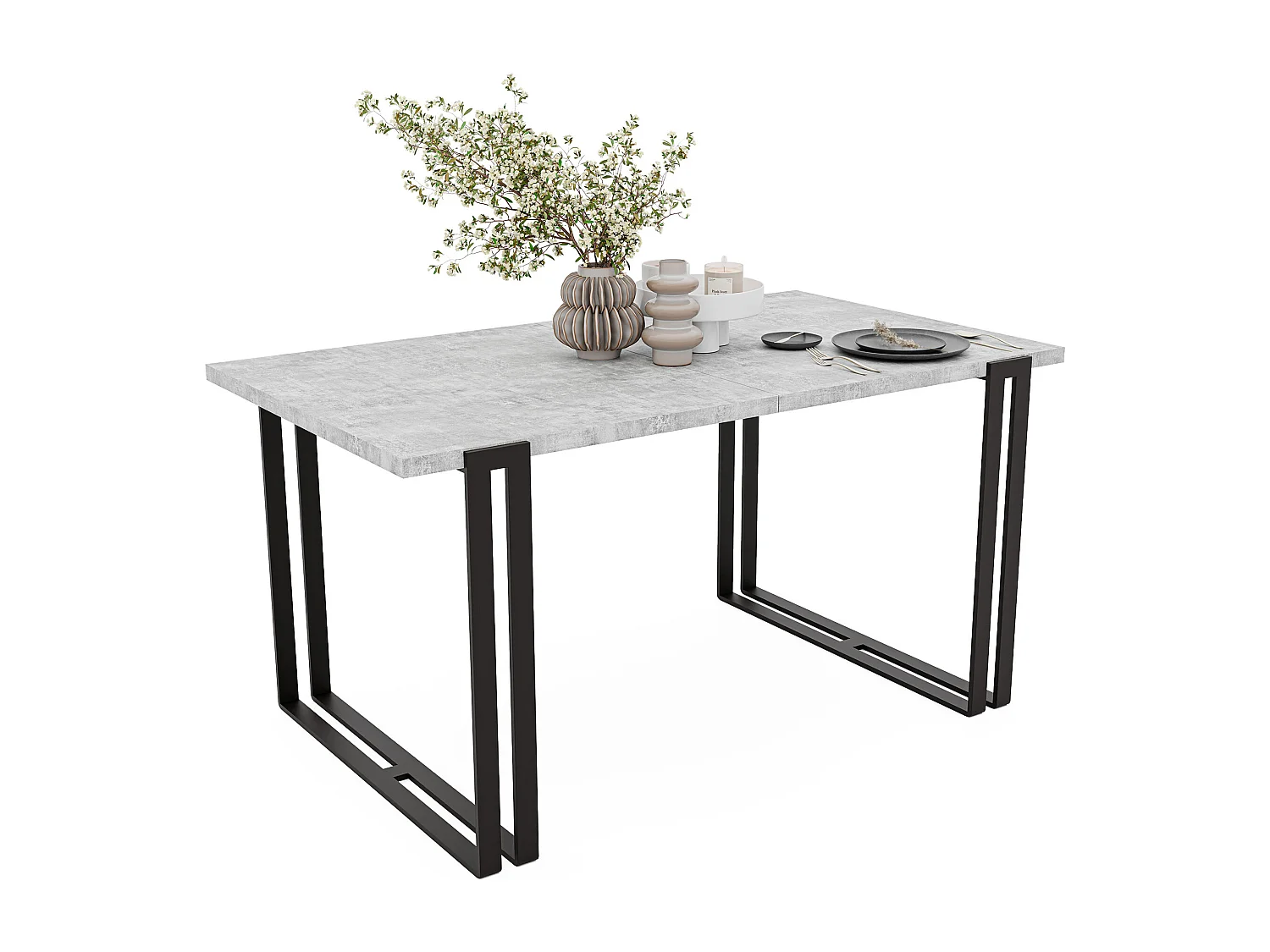 Table extensible bellato gris, 160x220