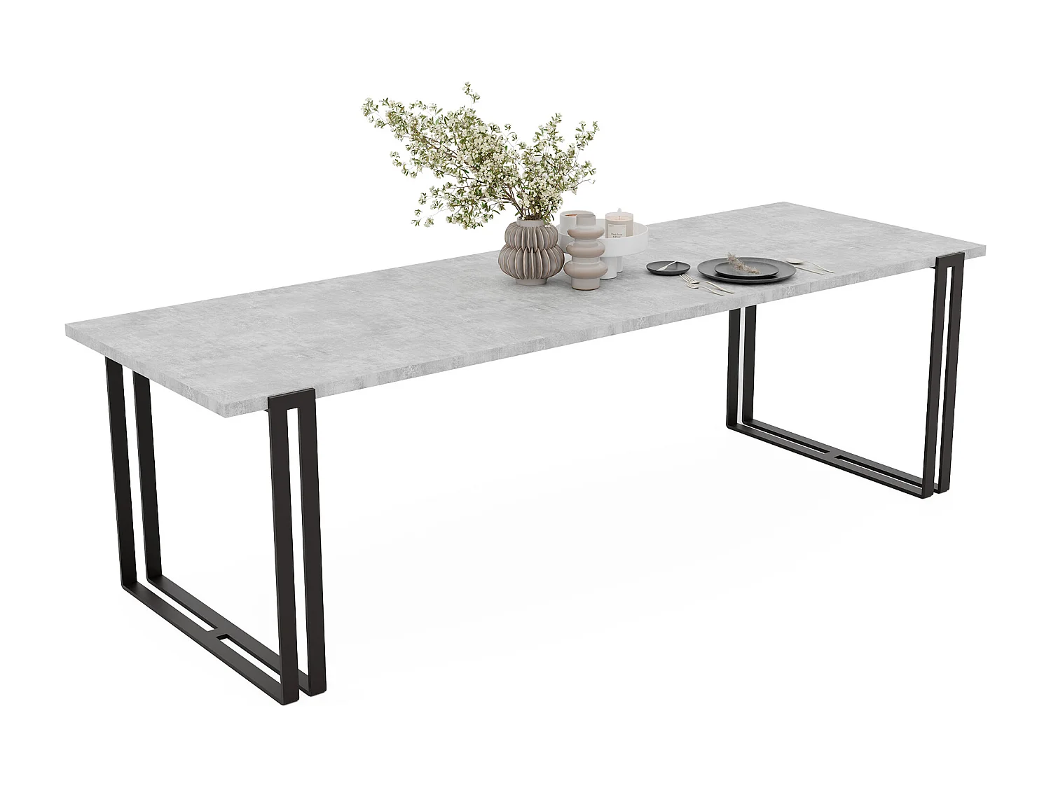 Table extensible bellato gris, 160x220