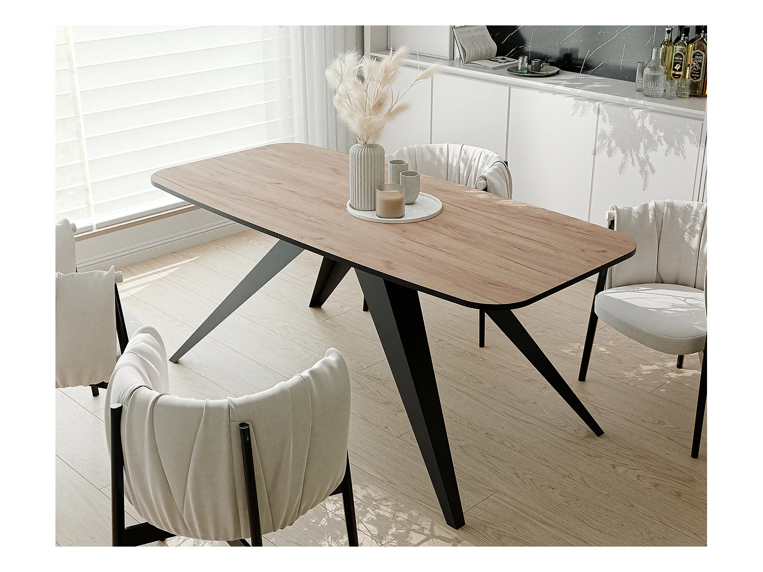 Table extensible marron, 180