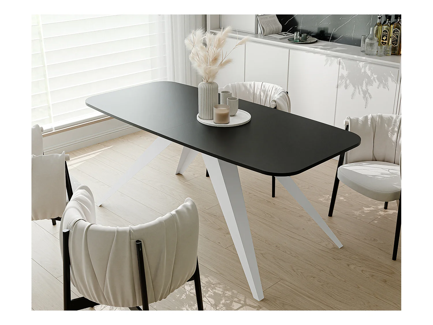 Table extensible noir, 180