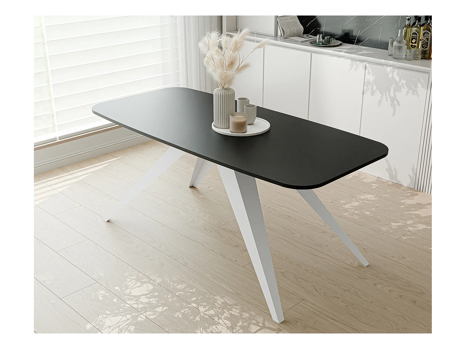 Table extensible noir, 180