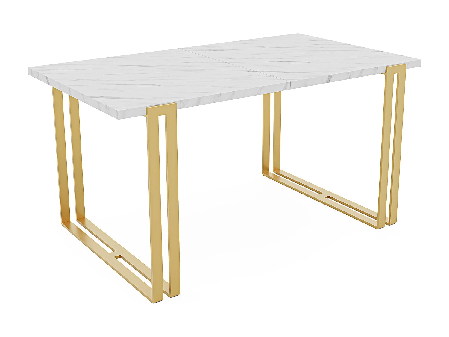 Table extensible marbre bianco, 160x220