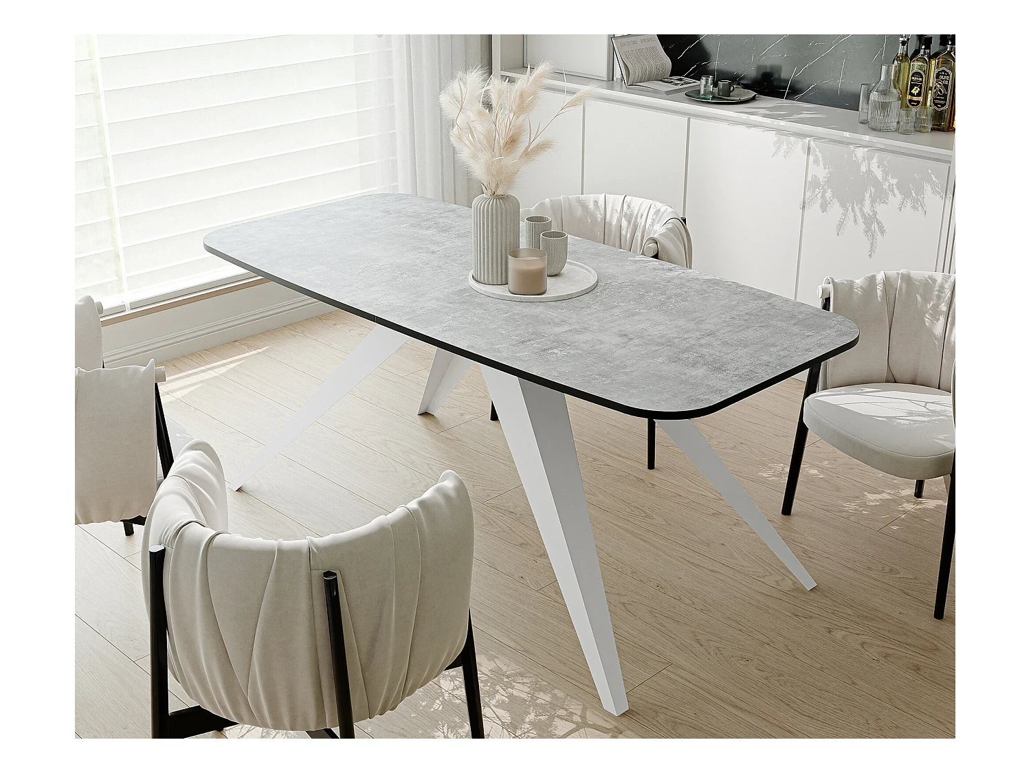 Table extensible gris, 180