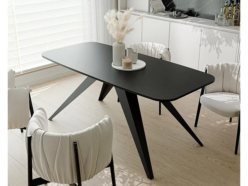 Table extensible noir, 160