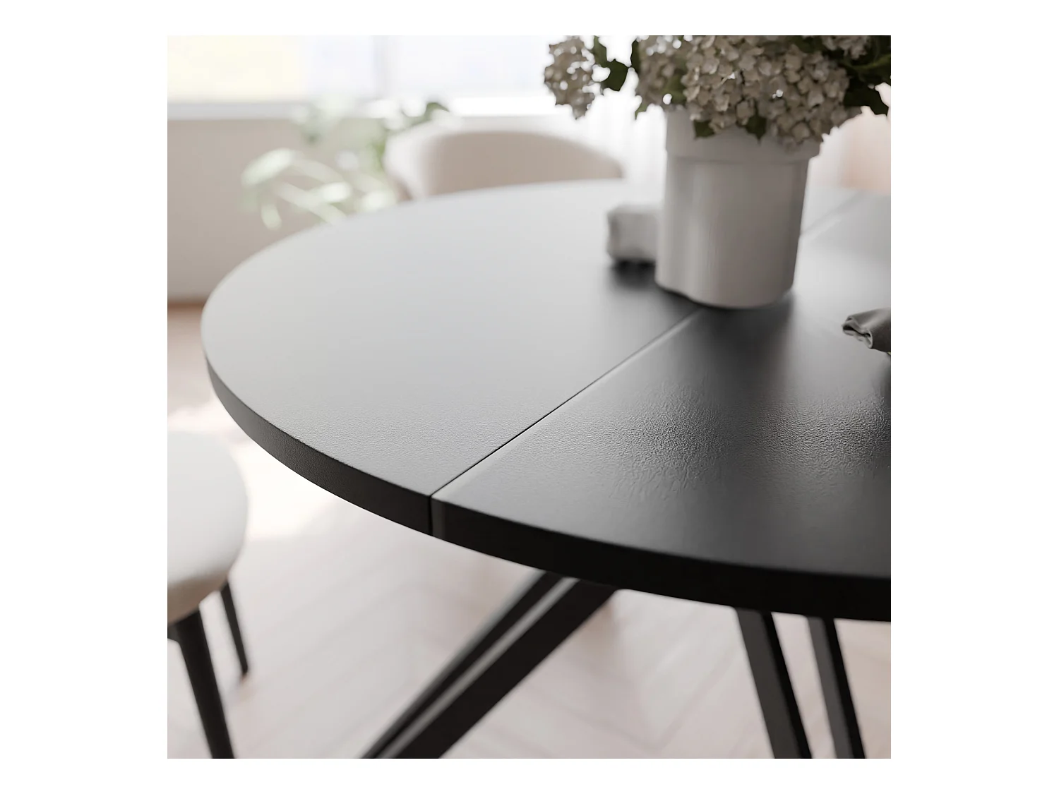 Table extensible molet noir
