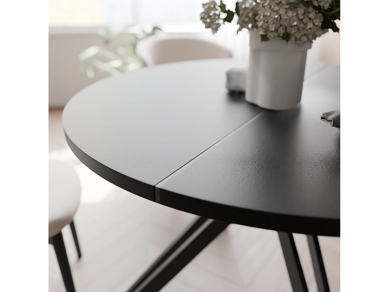 Table extensible molet noir