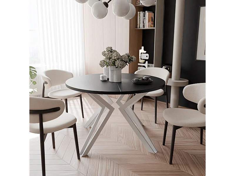 Table extensible molet noir