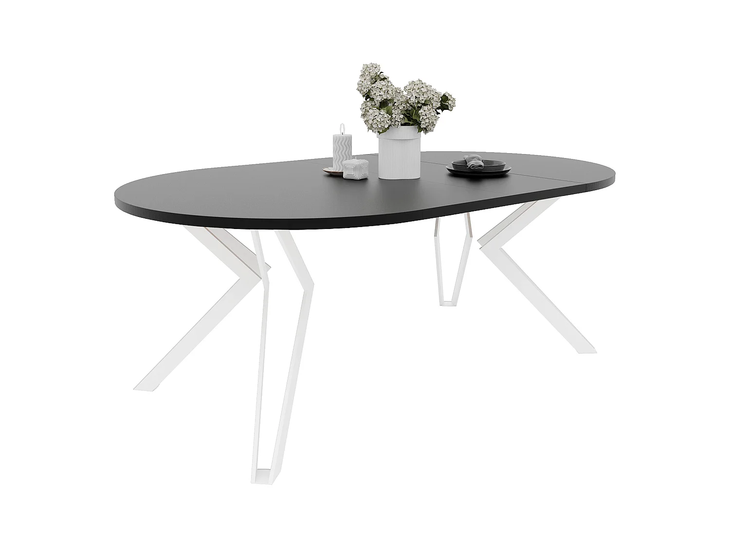 Table extensible molet noir