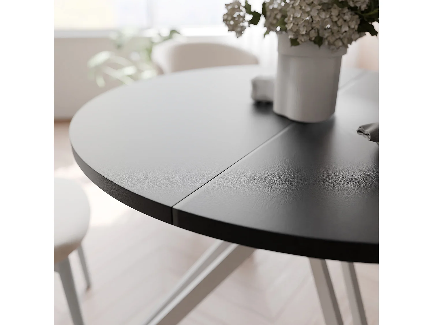 Table extensible molet noir