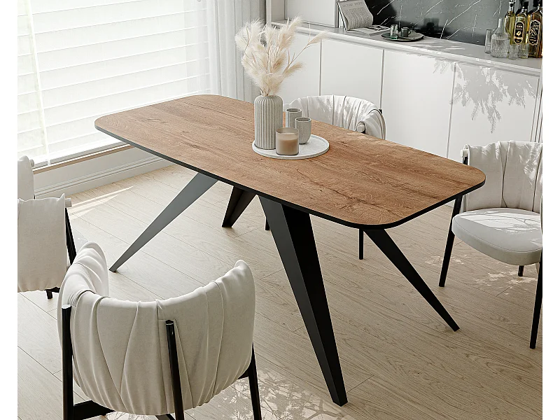 Table extensible marron, 160