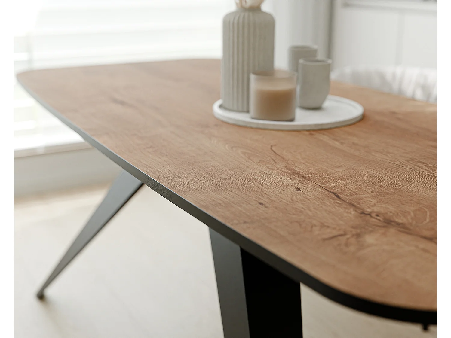 Table extensible marron, 160