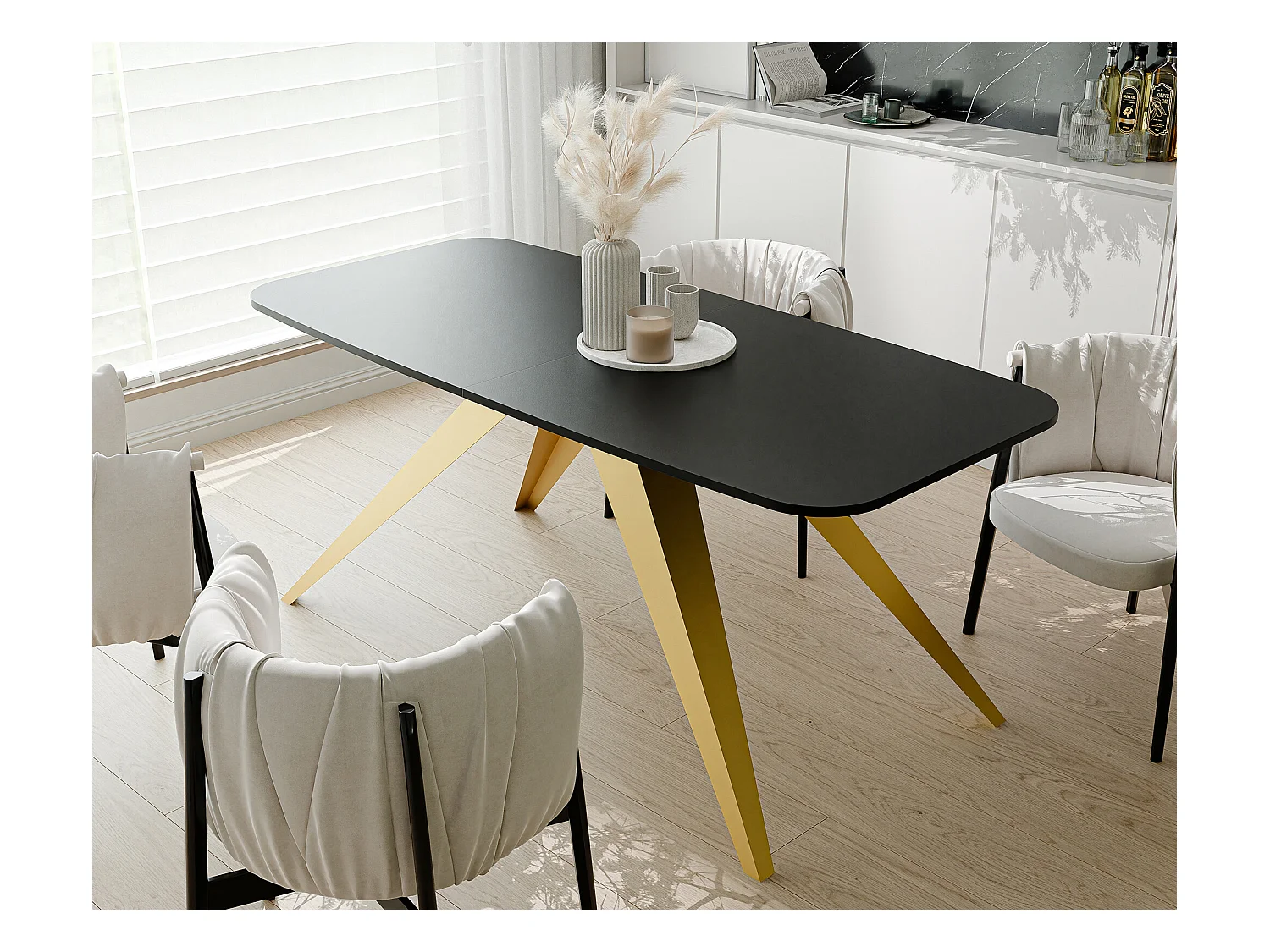 Table extensible noir, 180