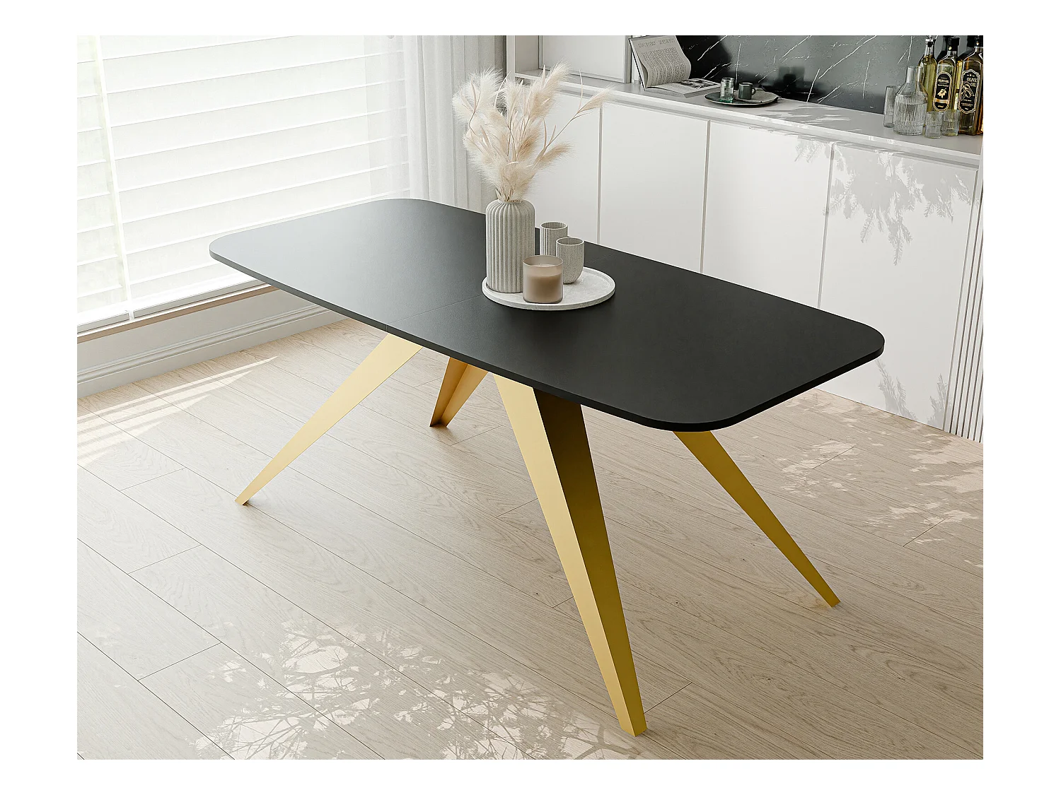 Table extensible noir, 180