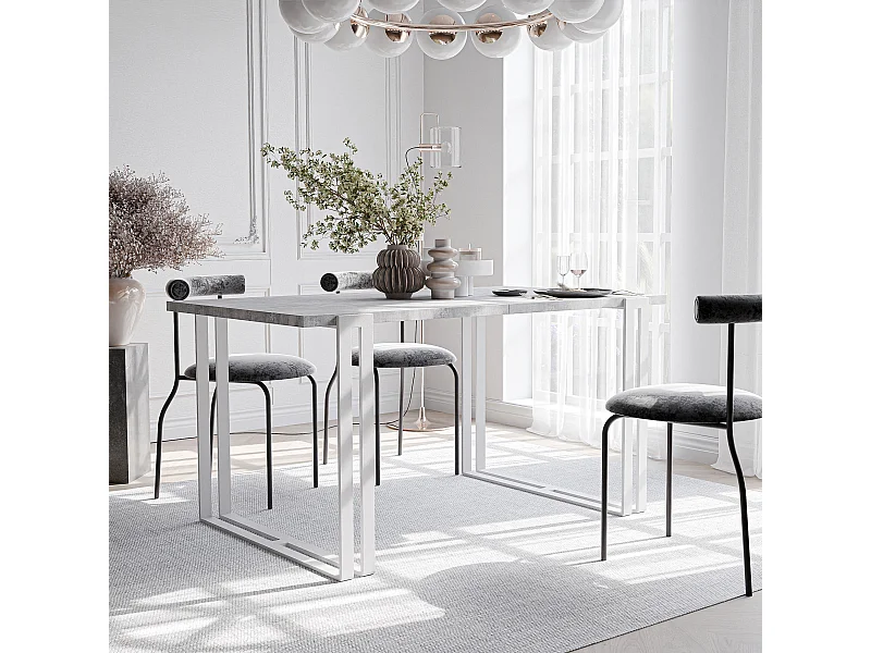 Table extensible bellato gris, 120x220